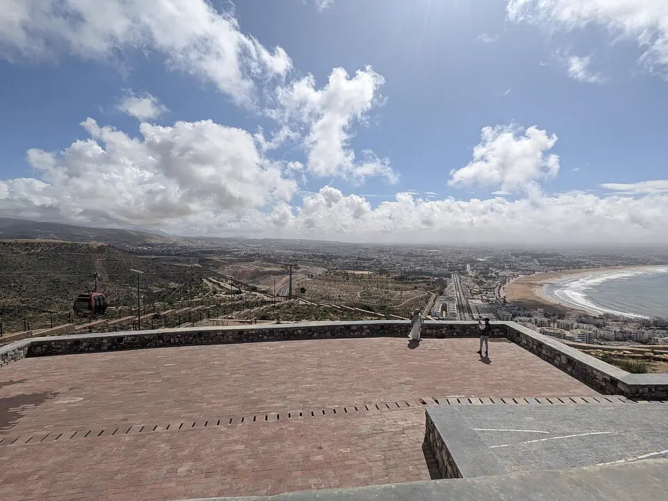 La baie d’Agadir vue de la kasbah d’Agadir Oufella